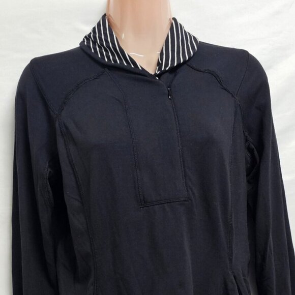 Lululemon Athletica Think Fast 1/4 Zip Pullover Women Size 10 Black - Picture 2 of 15